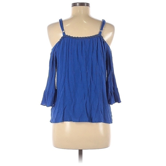 Hazel Long Sleeve Boho Cold Shoulder Embroidered Blouse l SIZE M - Picture 2 of 5